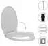 vidaXL Toilettensitz mit Absenkautomatik Quick-Release, hellgrau, oval (8719883818696)