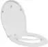 vidaXL Toilettensitz Duroplast, weiß, Familie/Kleinkind, Soft-Close