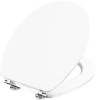 CORNAT WC-Sitz "Klassisch wei&szlig;er Look - Hochwertig Holzkern - Komfortables