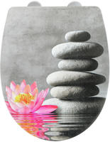 WENKO WATER LILY WC-Sitz, Grau, Thermoplast