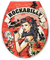 ADOB WC-Sitz "Rockabilly" Absenkautomatik, zur Reinigung abnehmbar