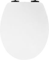 CORNAT WC-Sitz "WHITE MATT STEEL" mit Absenkautomatik & Schnellbefestigung