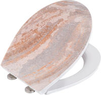 WENKO WC-Sitz "Canyon" mit Relief, aus antibakteriellem Duroplast