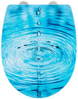 WENKO WC-Sitz "Droplets" gl&auml;nzender Toilettensitz aus Thermoplast mit Motiv,