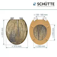 Sch&uuml;tte WC-Sitz "Solid Wood" mit Absenkautomatik und Holzkern, MDF