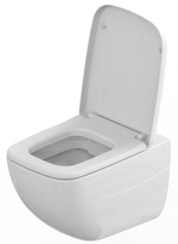 Vigour WC-Sitz white abnehmbar Scharniere Edelstahl wei&szlig; (WHITESIANAS)