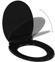 vidaXL Toilettensitz mit Absenkautomatik und Quick-Release Schwarz