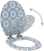 vidaXL Toilettensitz mit Soft-Close-Deckel MDF Porzellan-Design