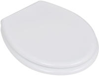 vidaXL Toilettensitz MDF Deckel Schlichtes Design Wei&szlig;