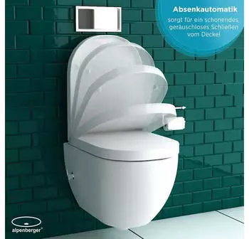 Alpenberger Komplett Set Bidet WC mit Nano wandhängend – Hygiene und Komfort dank Bidetfunktion
