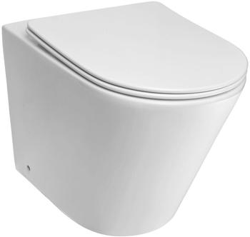 aquaSu Quinn Stand WC Set inkl. Absenkautomatik Keramik weiß