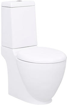 vidaXL WC Toilette Keramik weiß Absenkautomatik