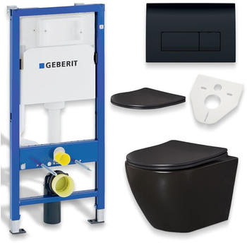 Geberit Desna Vorwandelement inkl. Wand WC Keramik schwarz