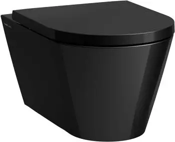 Laufen Wand WC mit Silent-Flush sp&uuml;lrandlos schwarz gl&auml;nzend (H8213310200001)
