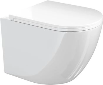 VILSTEIN H&auml;nge WC Sp&uuml;lrandlos inkl. abnehmbaren WC-Sitz mit Absenkautomatik