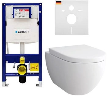Alpenberger Hänge WC Spülrandlos mit Toilettendeckel D Form