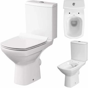 VBChome Keramik Stand-WC Toilette Komplett -Design- Set mit Sp&uuml;lkasten WC- Sitz Slim