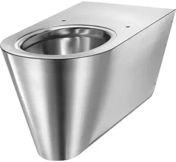 Delabie WC 700 S Wandhängend Anschluss hinten Edelstahl 1.4301 Satiniert Barrierefrei (110710)