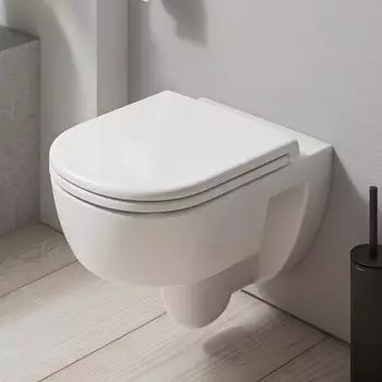 Duravit D-Code Wand-WC sp&uuml;lrandlos mit WC-Sitz Absenkautomatik (45130900A1)