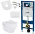 BELVIT Hänge-WC Komplettset spülrandlos Weiß Keramik Softclose (UP100-AL5509-SET)