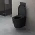 doporro Aachen108 Wand-WC spülrandlos Schwarz Matt Softclose (Aachen108)
