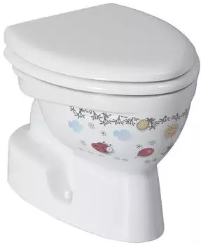 Creavit Kid Kinder-Kompakt-WC-Becken, Abgang senkrecht, Weiß (CK300-11CB00E-FF00)
