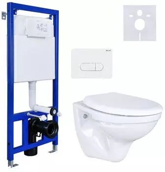 BELVIT H&auml;nge-WC Komplettset Sp&uuml;lrandlos Softclose Vorwandelement (BV-HW6001KomplettSet)