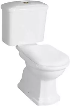 Sapho Retro WC-Kombination Wandabgang, Weiß/Bronze (WCSET12-RETRO-ZO)