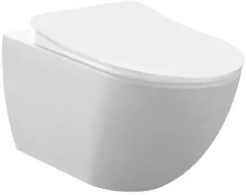Creavit RimOff Wand-WC mit Bidetfunktion, Edelstahldüse, antibakteriell, Mattweiß (FE322-00MB00E-0005)