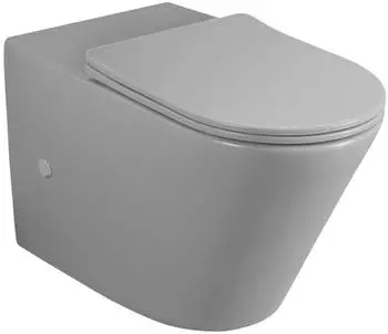 Sapho Paco Rimless Kombinations-WC Vario-Abgang, Grau matt (PC1012GR-111)