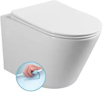 Sapho Paco Hänge-WC Spülrandlos 36x53cm, Weiß (PZ1012WR)