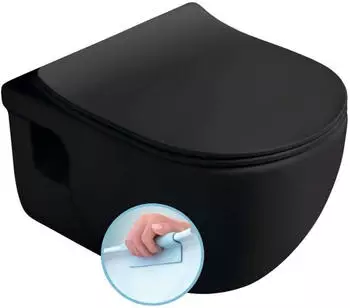 Sapho Brilla Hänge-WC, Rimless, Schwarz Matt (100614-110)