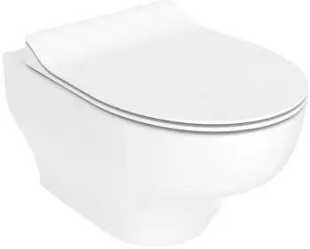 Creavit NESS Wand-WC Tornado Flush randlos, weiß glänzend, ohne Sitz (NS323-11CB00E-0000)