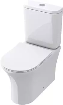 Mai & Mai Aachen304T Sp&uuml;lrandloses Stand-WC mit Sp&uuml;lkasten & Soft-Close-Sitz, Keramik, Wei&szlig; (A304T)