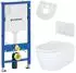 BELVIT Hänge-WC spülrandlos Softclose Geberit UP100 Vorwandelement Set, Keramik, weiß (UP100-AL5513-SET)