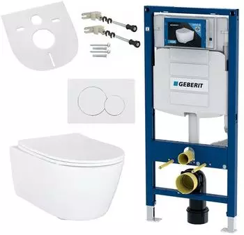 Geberit AL5509-SET WC-Komplettset wandh&auml;ngend mit Vorwandelement & Bet&auml;tigungsplatte (GEBERIT-AL5509-SET)