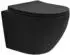 LuxeBath Spülrandloses Hänge-WC Nano-Beschichtung Schwarz matt, kurz 49cm