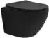 LuxeBath Wand-Hänge-WC spülrandlos kurz 49cm Schwarz matt Softclose (390000878)