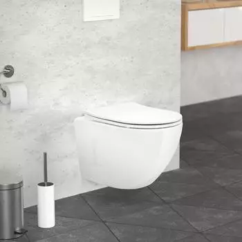 LuxeBath Wand-H&auml;nge-WC Sp&uuml;lrandlos Softclose wei&szlig; (490014552)