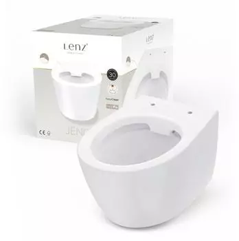 Lenz Elektronik JENO Wand-WC sp&uuml;lrandlos, Keramik, wei&szlig; (41030061)
