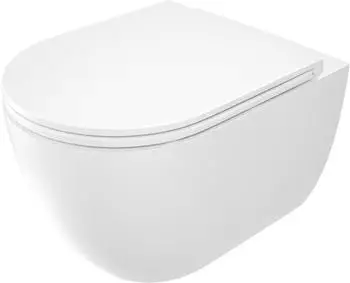 Deante Round Wand-WC sp&uuml;lrandlos mit Softclose-Sitz, wei&szlig; (CGRD6ZPW)