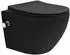 LuxeBath Wand-WC Spülrandlos Bidet-Funktion Schwarz Matt 49cm (490015696)