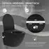 LuxeBath Wand-WC Spülrandlos Bidet-Funktion Schwarz Matt 49cm (490015696)