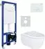 Geberit iCon WC-Komplettset spülrandlos, Vorwandelement Belvit, Duroplast-Sitz (VR2001)
