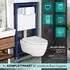 Geberit iCon WC-Komplettset spülrandlos, Vorwandelement Belvit, Duroplast-Sitz (VR2001)