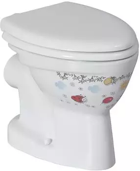 Creavit Kid Kinder-Kompakt-WC, Tiefspüler, waagerechter Abgang (CK311.400.0F)