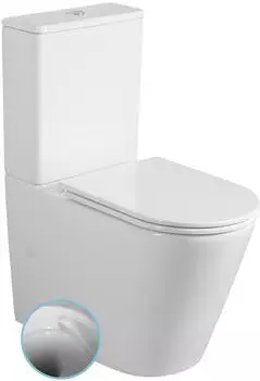 Sapho Avis Kombi-WC Vortex Rimless, Vario-Abgang, weiß (PC106V)