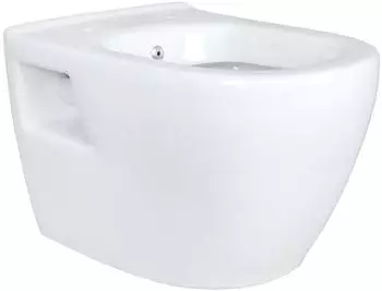 BELVIT Wand-Dusch-WC mit Taharet-Bidet-Funktion, sp&uuml;lrandlos, Sanit&auml;rkeramik, wei&szlig; (AL5508)