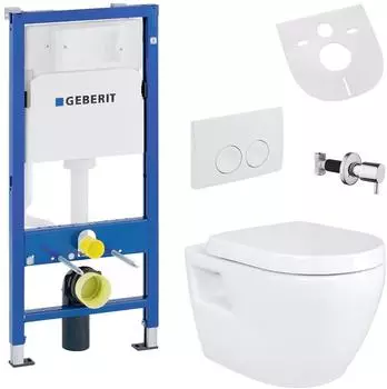BELVIT H&auml;nge-Dusch-WC Taharet mit Absperrventil, wei&szlig;, Keramik (UP100-AL5508-SET)