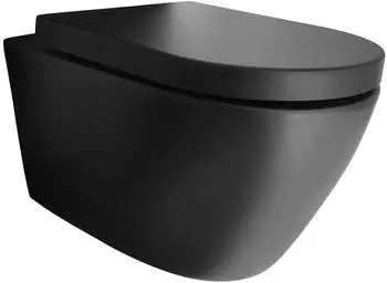 Bernstein B-8030R Wand-WC schwarz matt, sp&uuml;lrandlos, Softclose-Sitz (B-8030R)